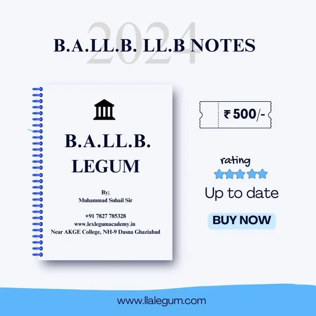 BALLB Notes - 7th Semester