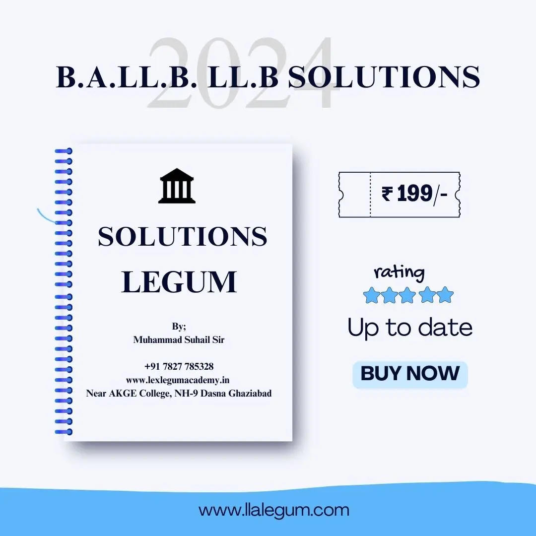 LLB 3rd Sem PYP solutions - English