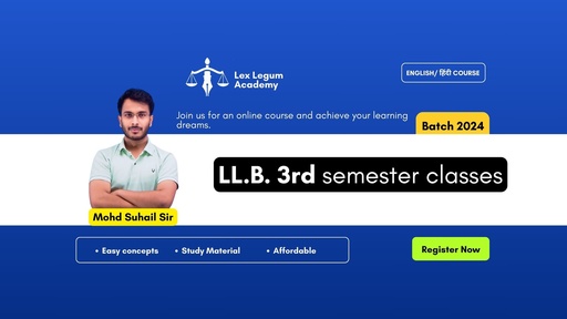 LLB 3rd Sem Classes